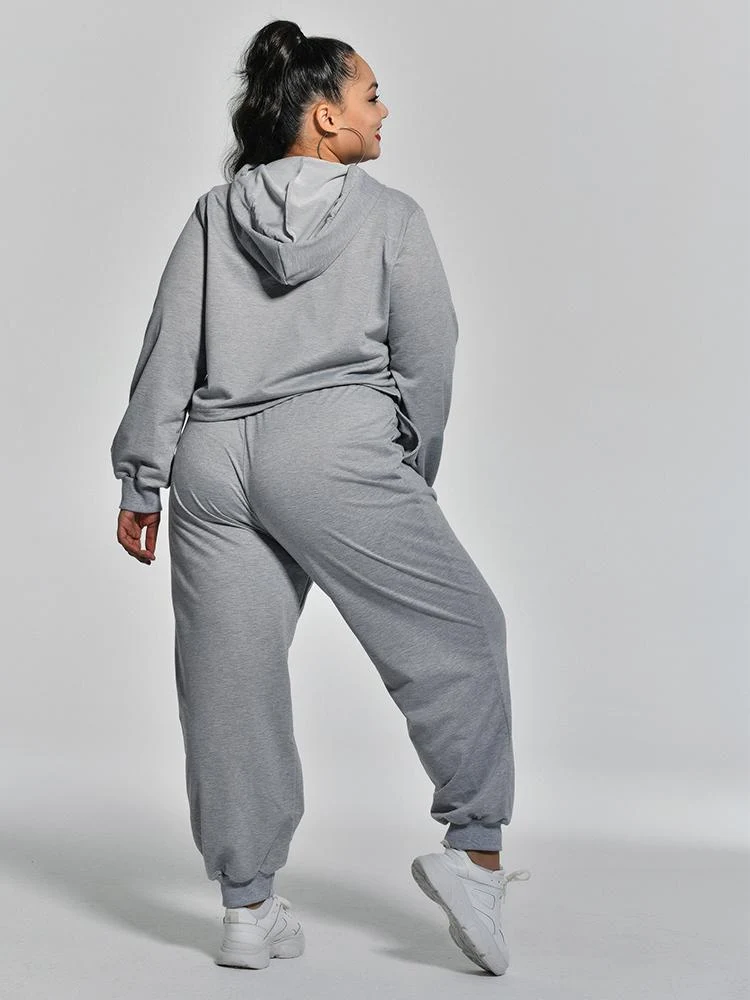 Solid Hoodie Sports Co-ords