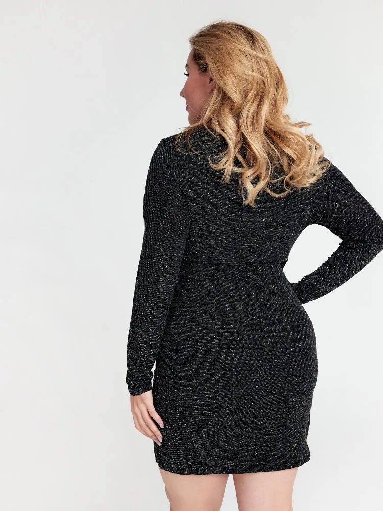 V-neck Solid Color Dress