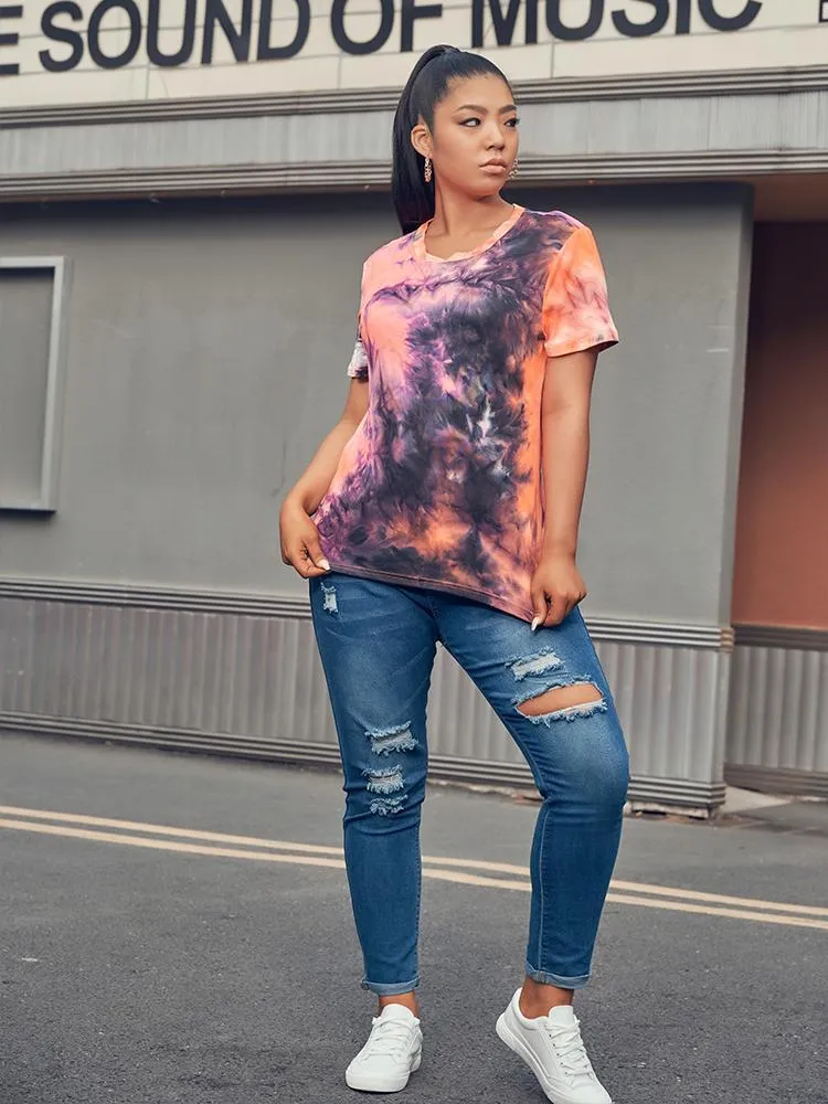 Tie Dye Round-neck T-shirt