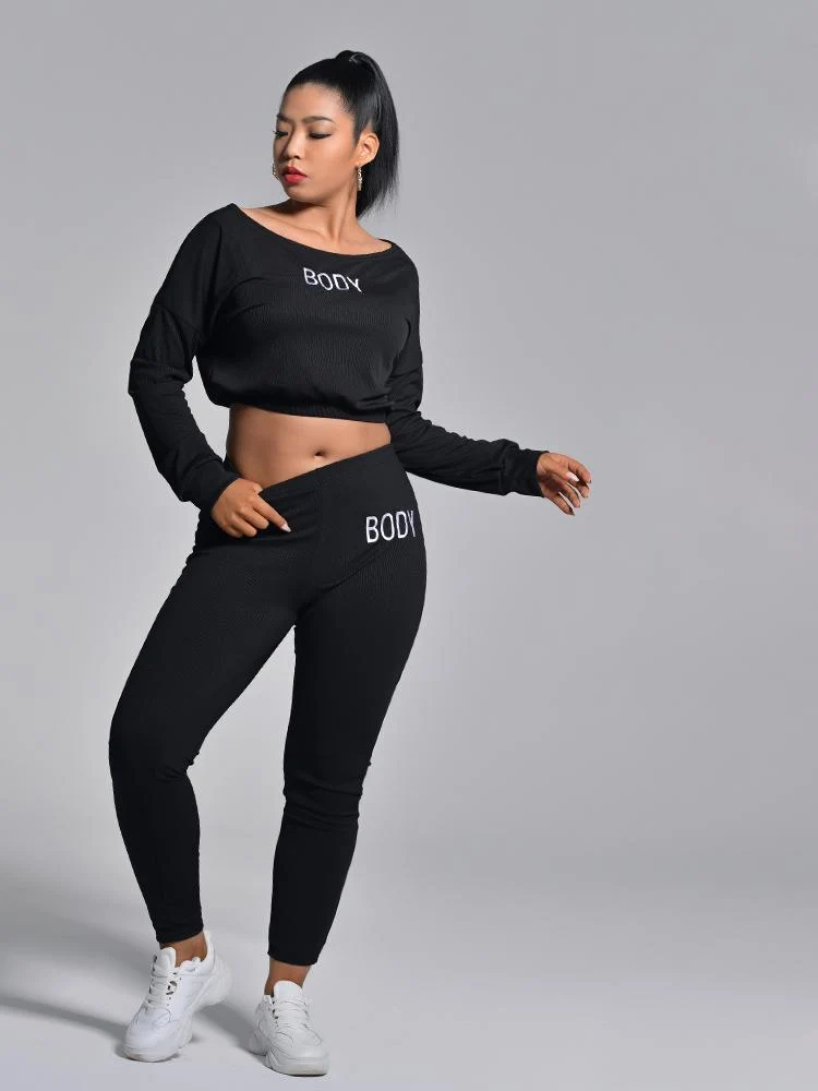 Letter Printed Sports Co-ords