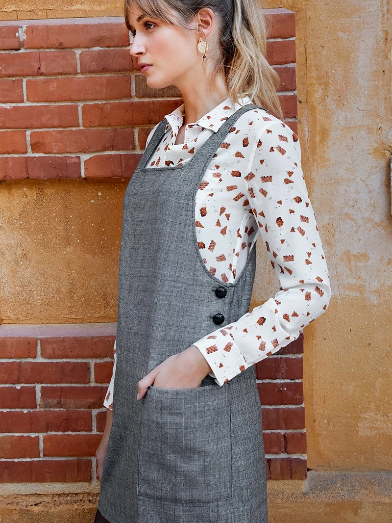 Robe Salopette Carreaux