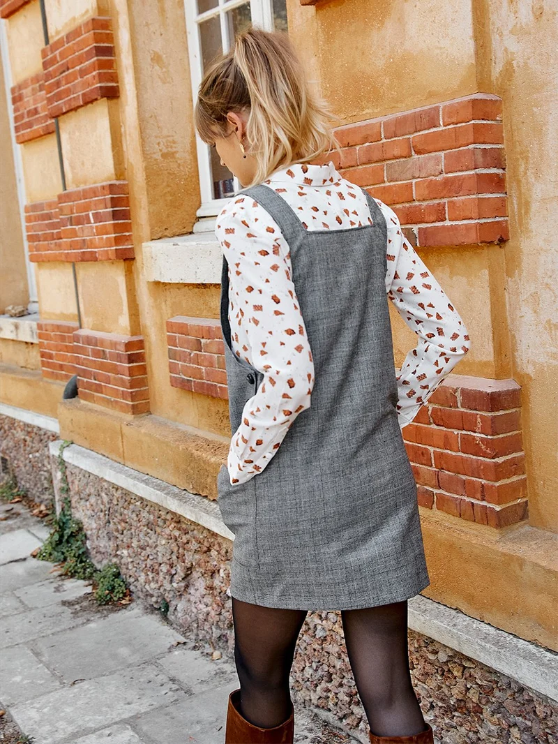 Robe Salopette Carreaux