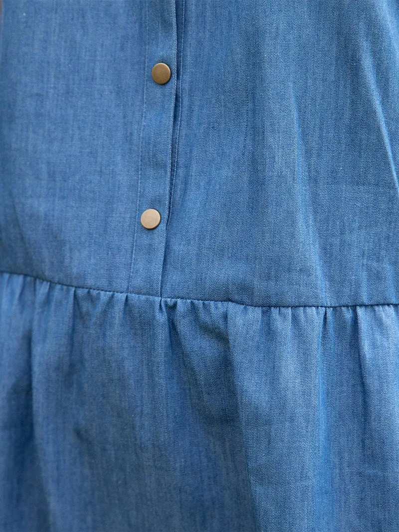 Robe Frivole en lyocell Bleu Denim