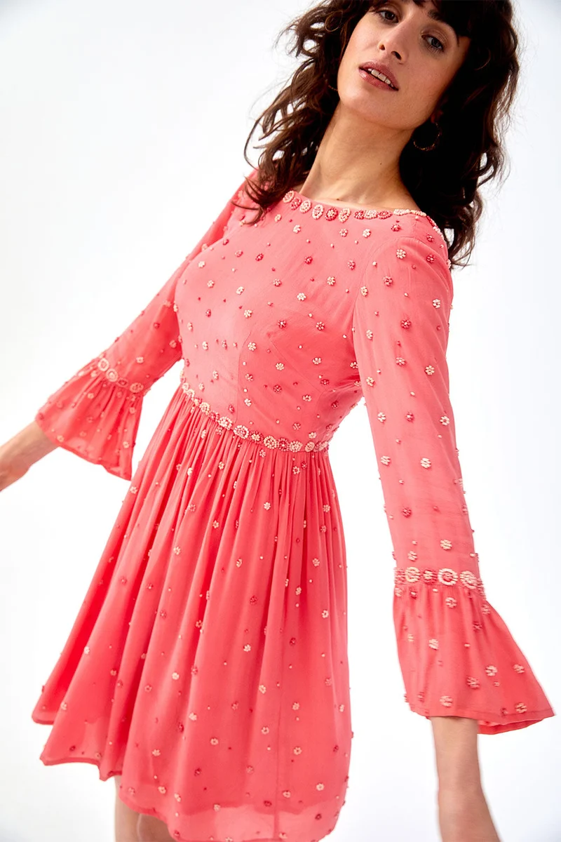 Robe en soie Hortensia