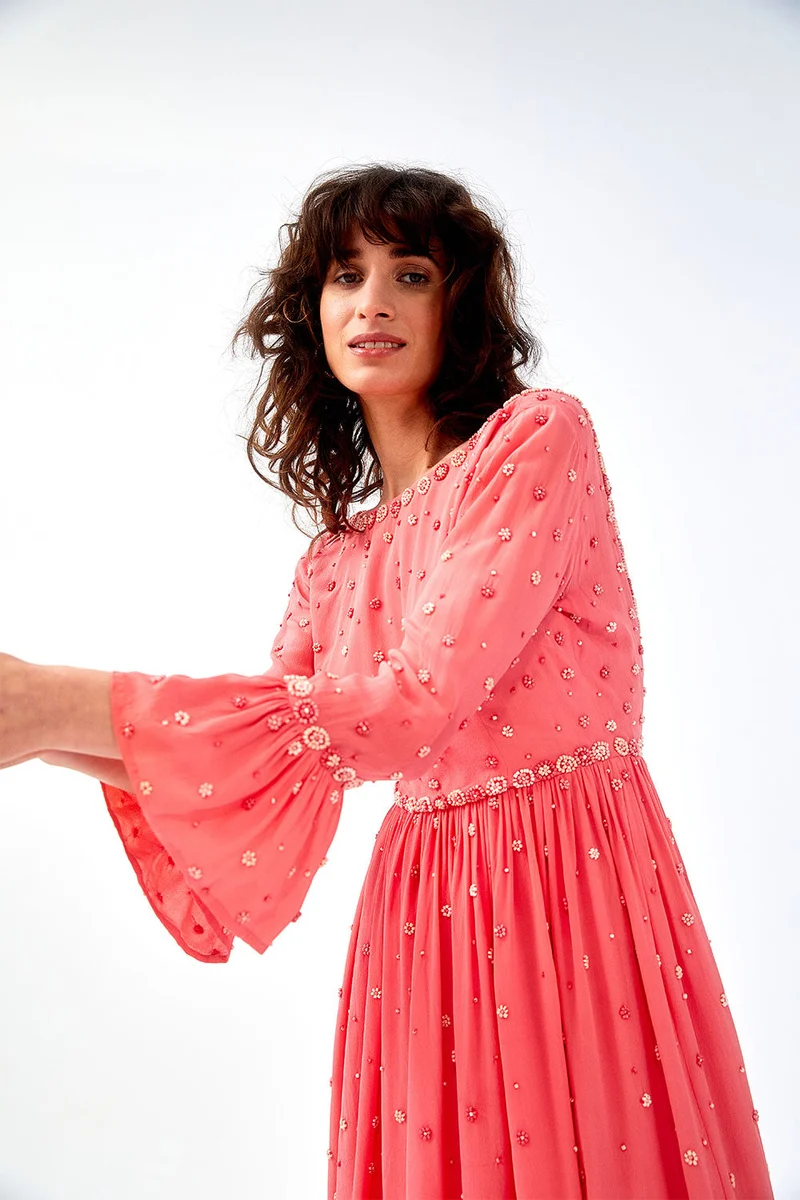 Robe en soie Hortensia