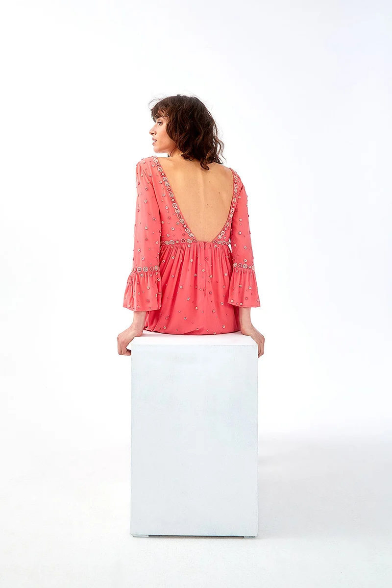 Robe en soie Hortensia