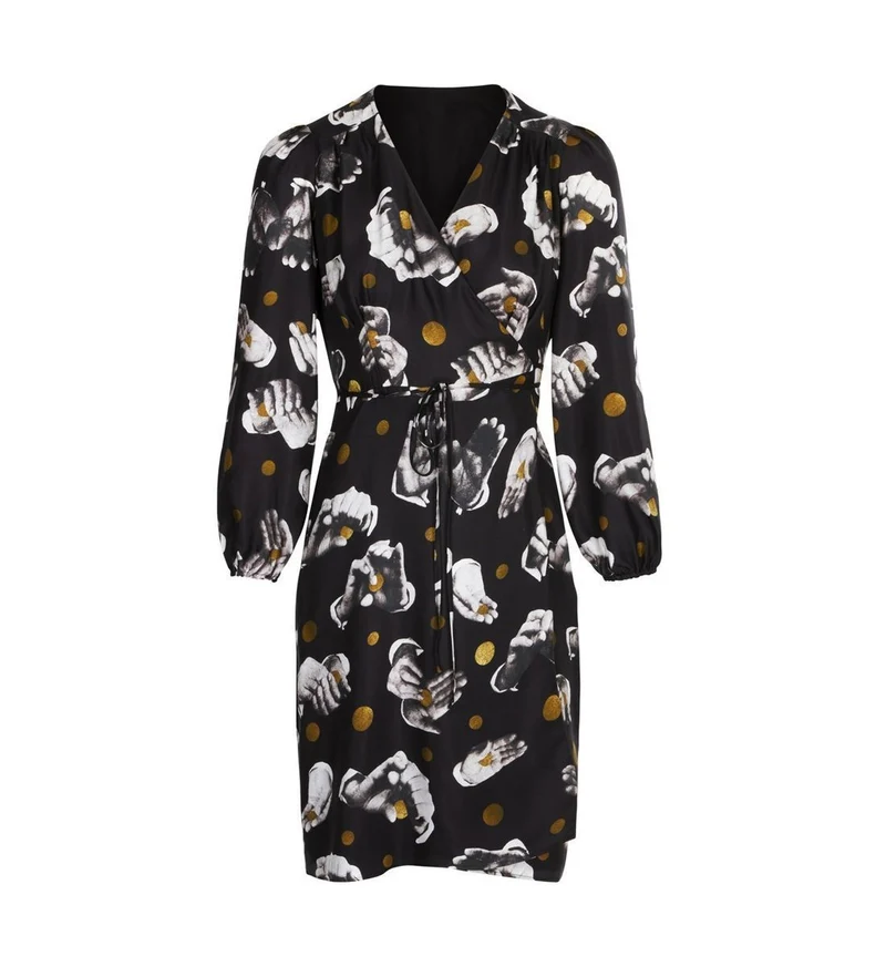 Robe portefeuille en soie la Magie