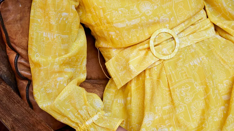 Robe Insolente imprimé Louxor Jaune
