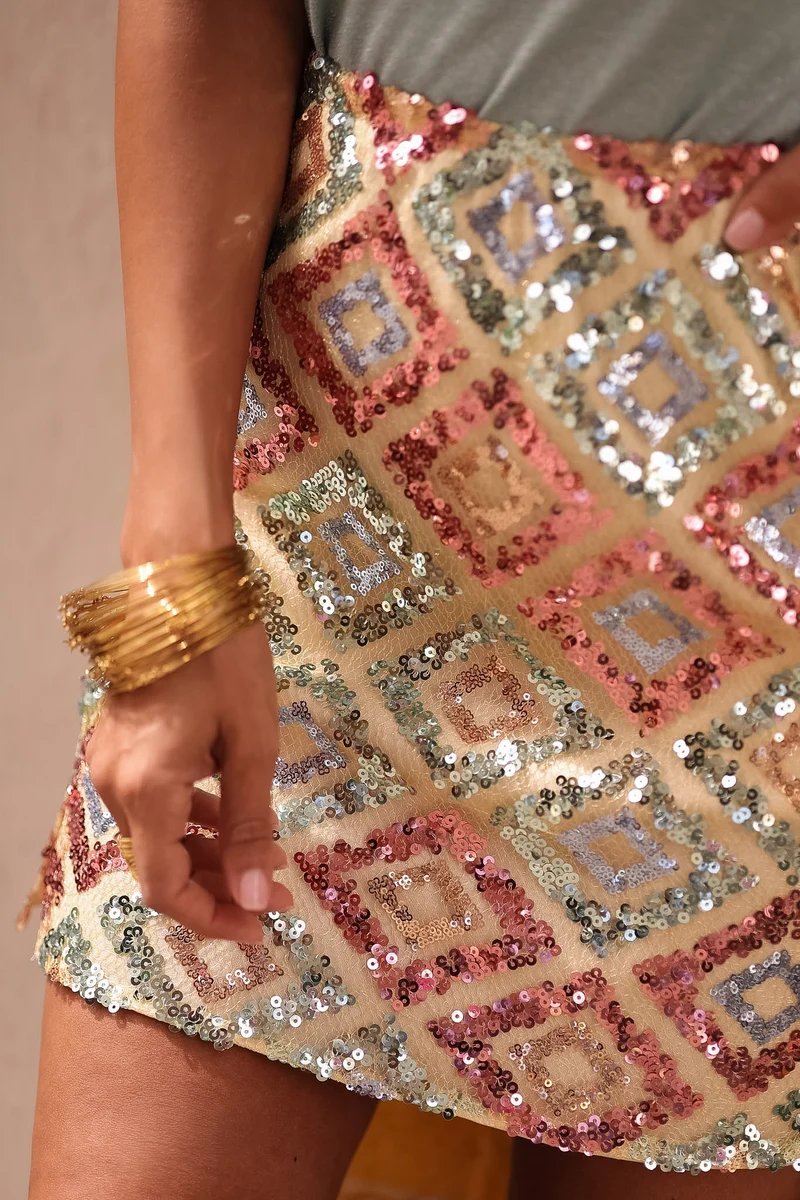 Jupe Auréa à sequins