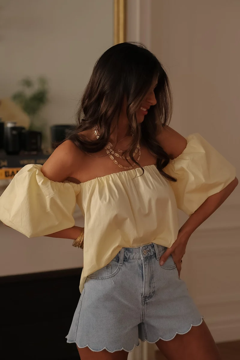 Top Paz jaune