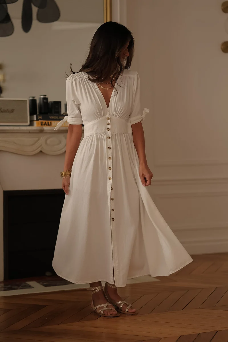 Robe longue Jola écrue