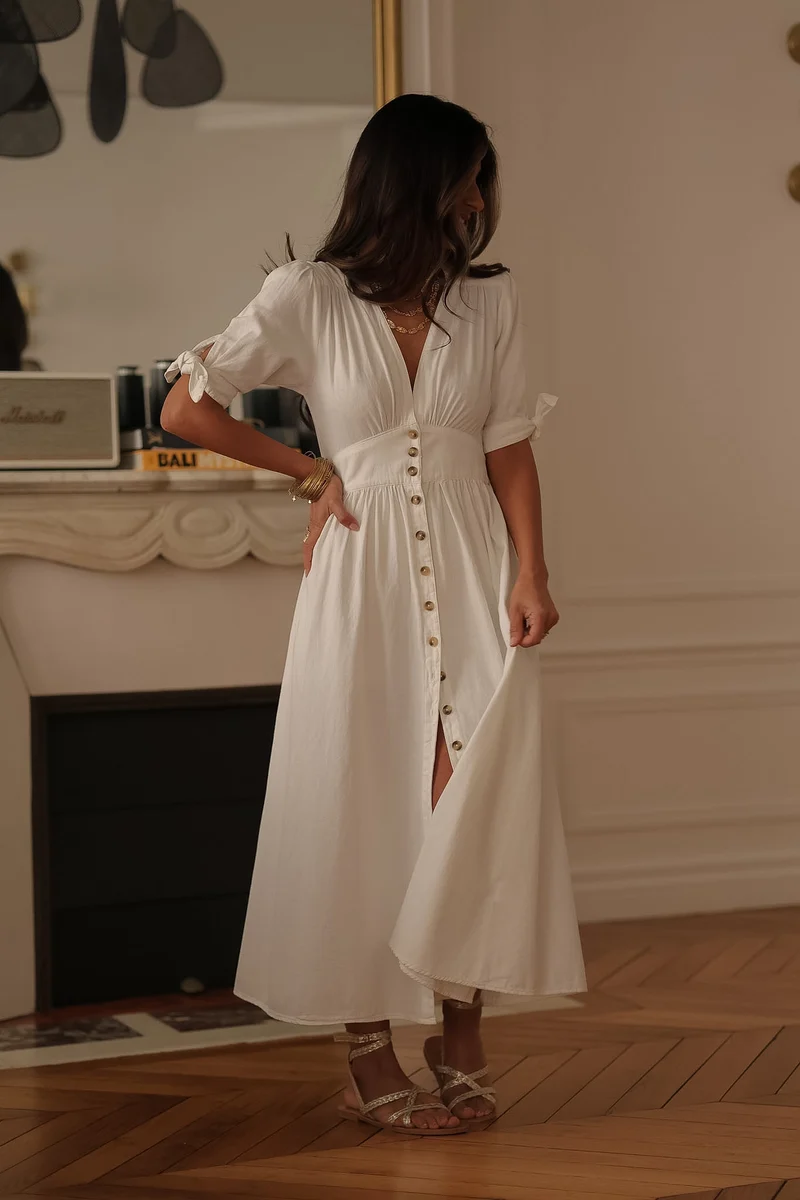 Robe longue Jola écrue