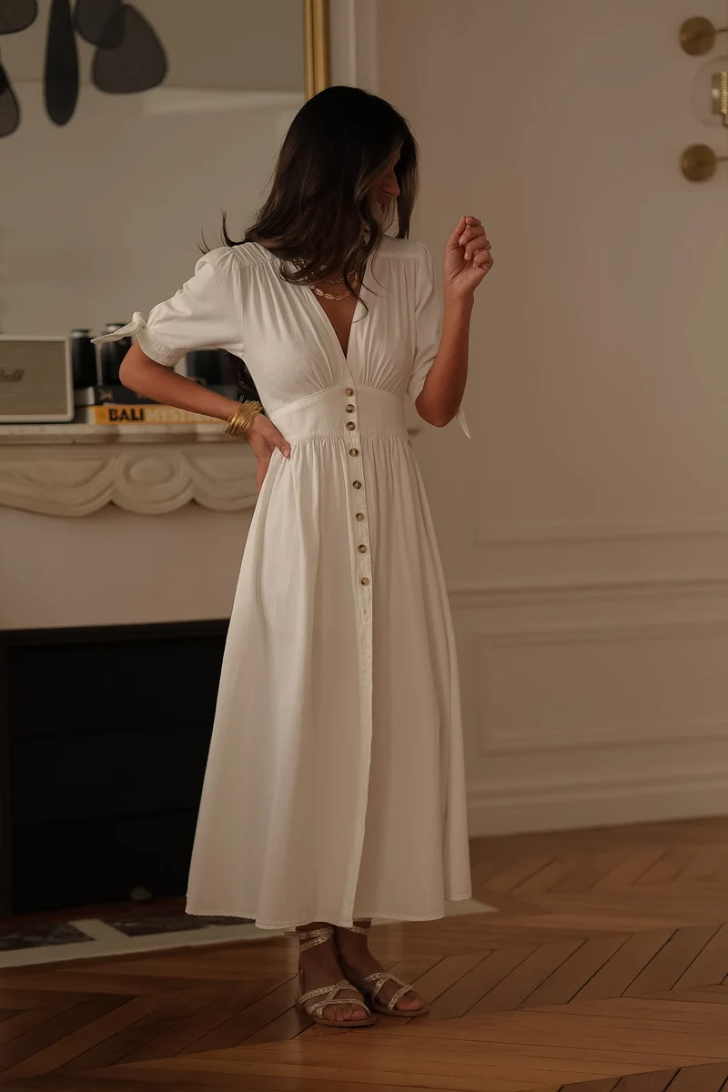 Robe longue Jola écrue