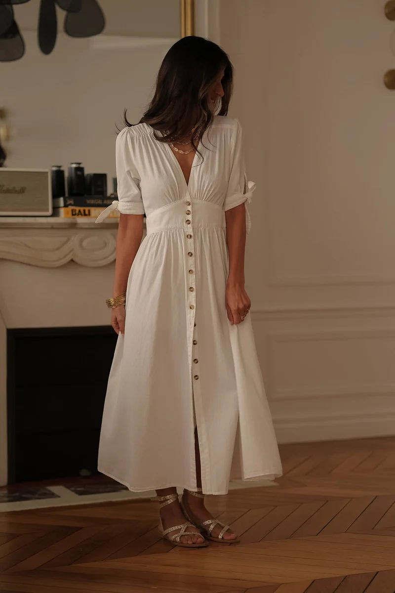 Robe longue Jola écrue