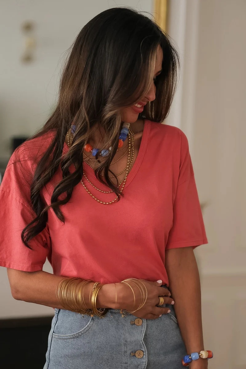 Tee-shirt Miane terracotta