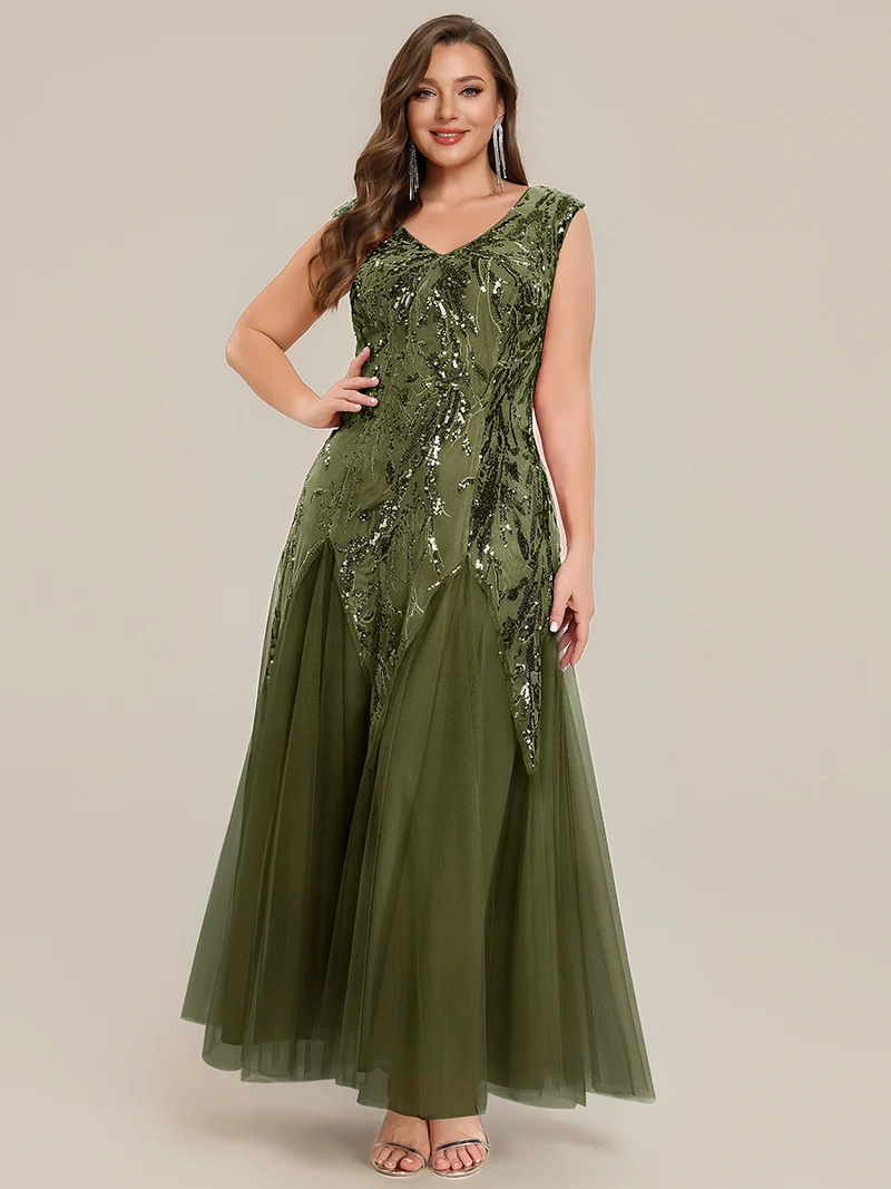ever FREYA|Robe Longue de Soirée Chic en Tulle Brodé de Fleurs et Sequins