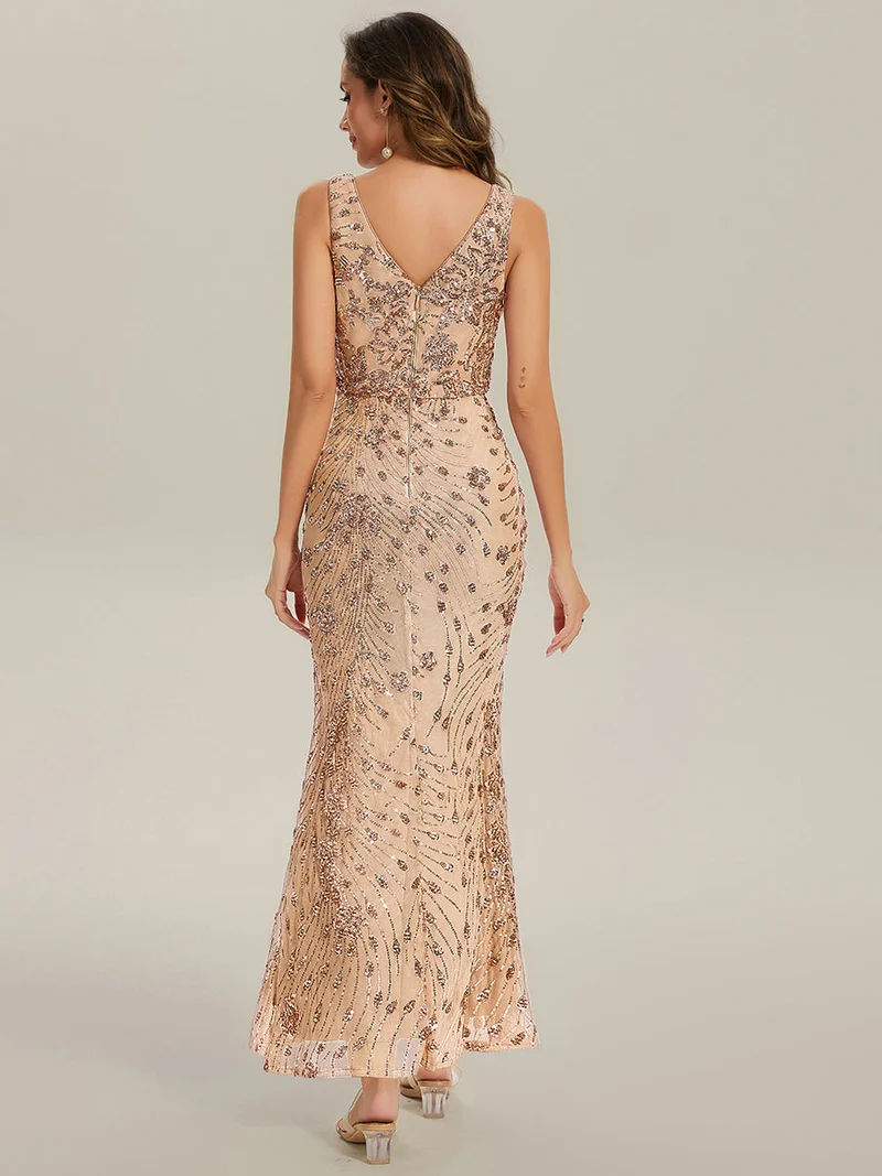 ever JUNIPER|Robe de soirée moulante à sequins froncés