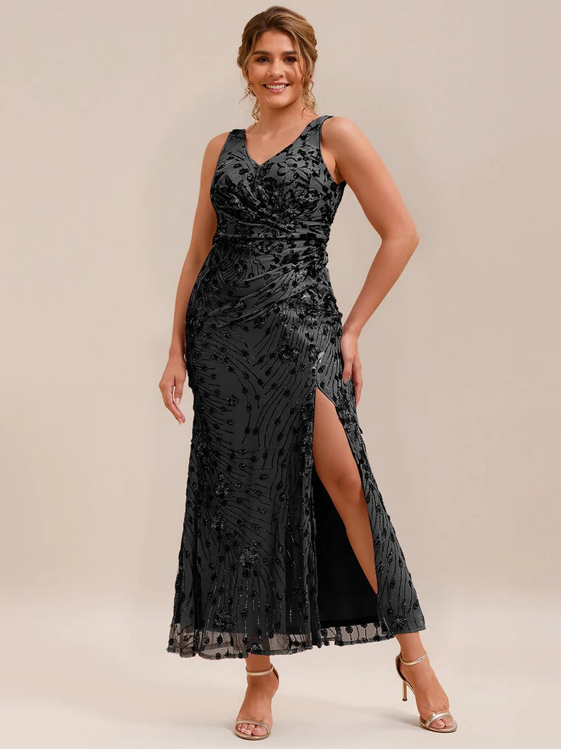 ever JUNIPER|Robe de soirée moulante à sequins froncés