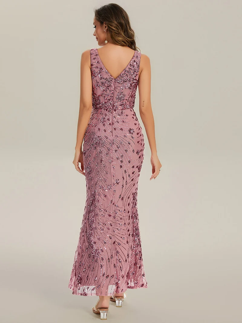 ever JUNIPER|Robe de soirée moulante à sequins froncés