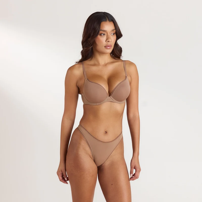 Soutien-gorge Comfort Push-Up Haut - Noisette