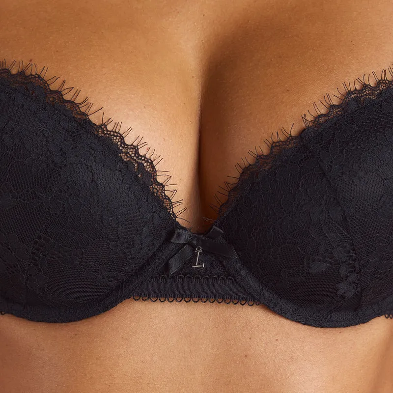 Soutien-gorge T-shirt en Dentelle - Noir