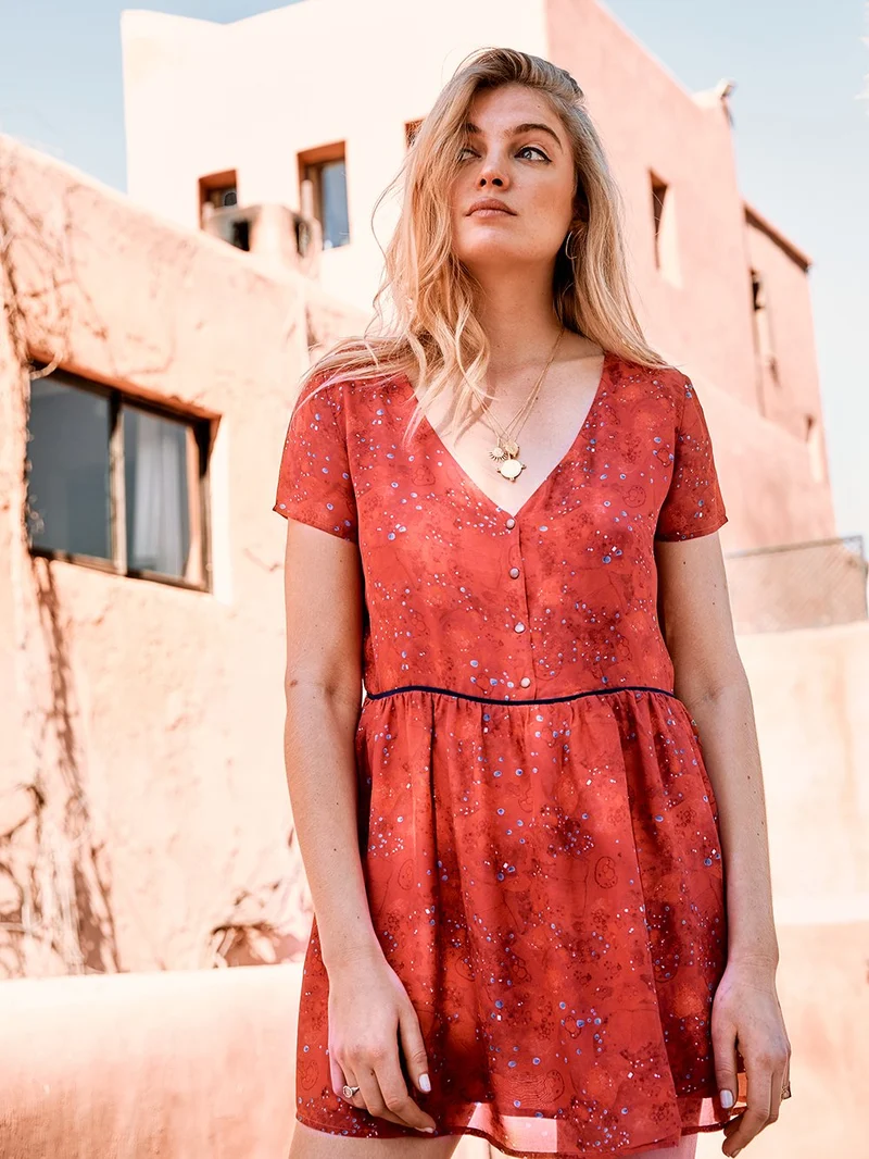 Robe Frivole imprimé Bomas