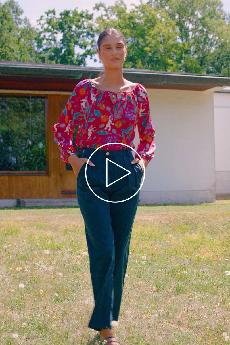 Blouse Radieuse en soie Astro Tennis