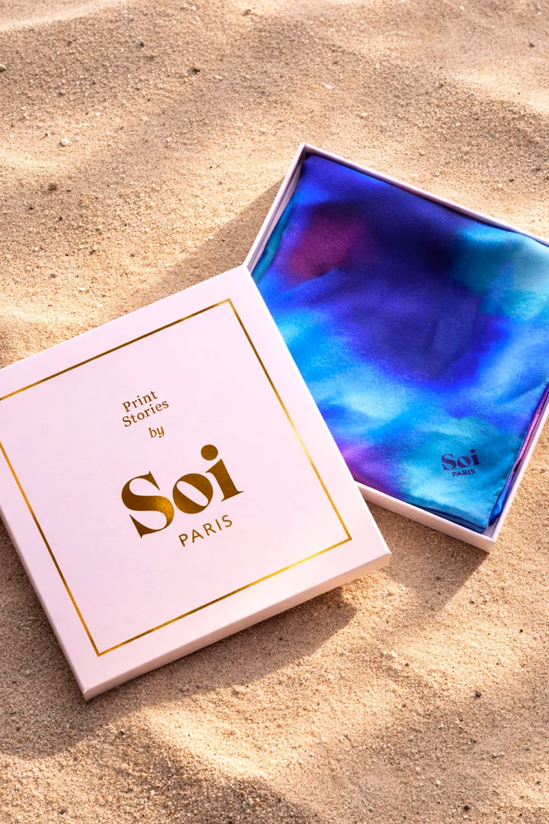 Foulard en soie Flora Aquatique