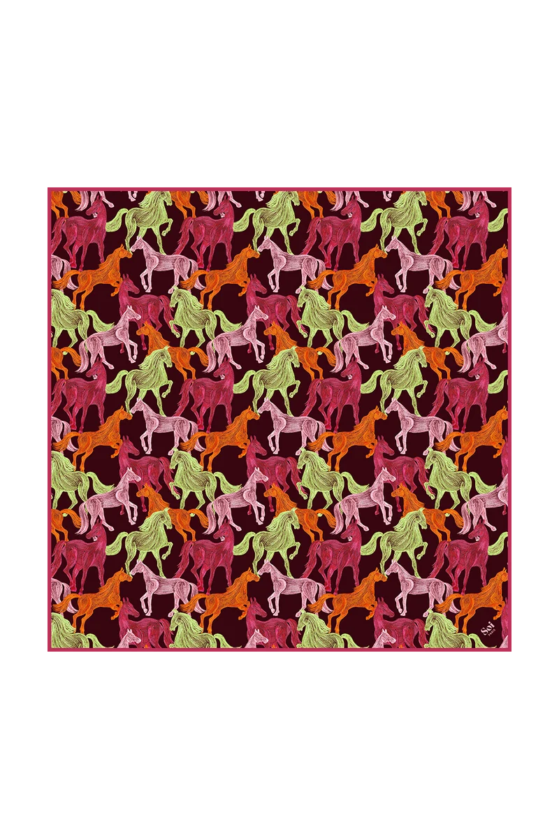 Foulard en soie Rodéo