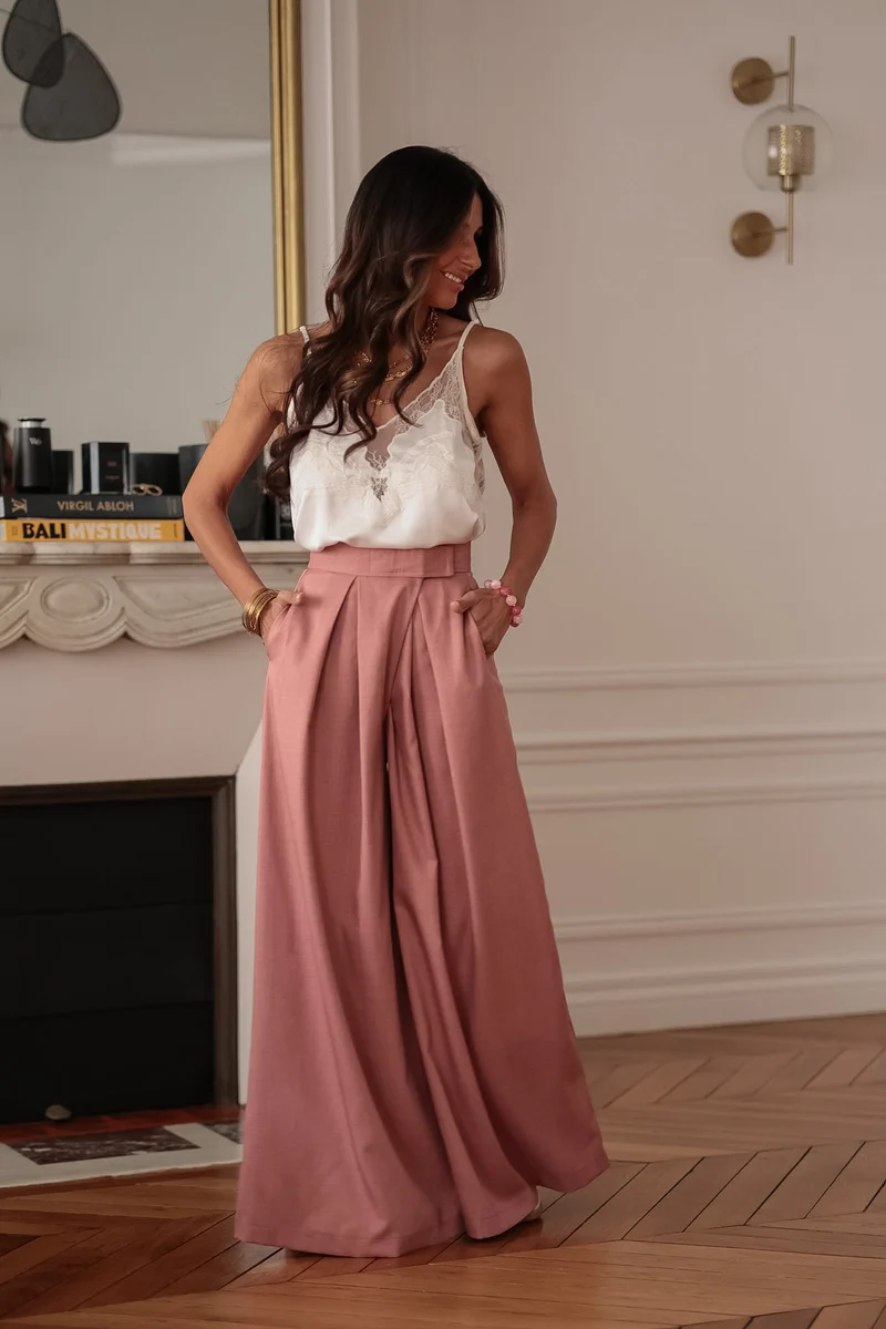 Pantalon Iris rose terracotta