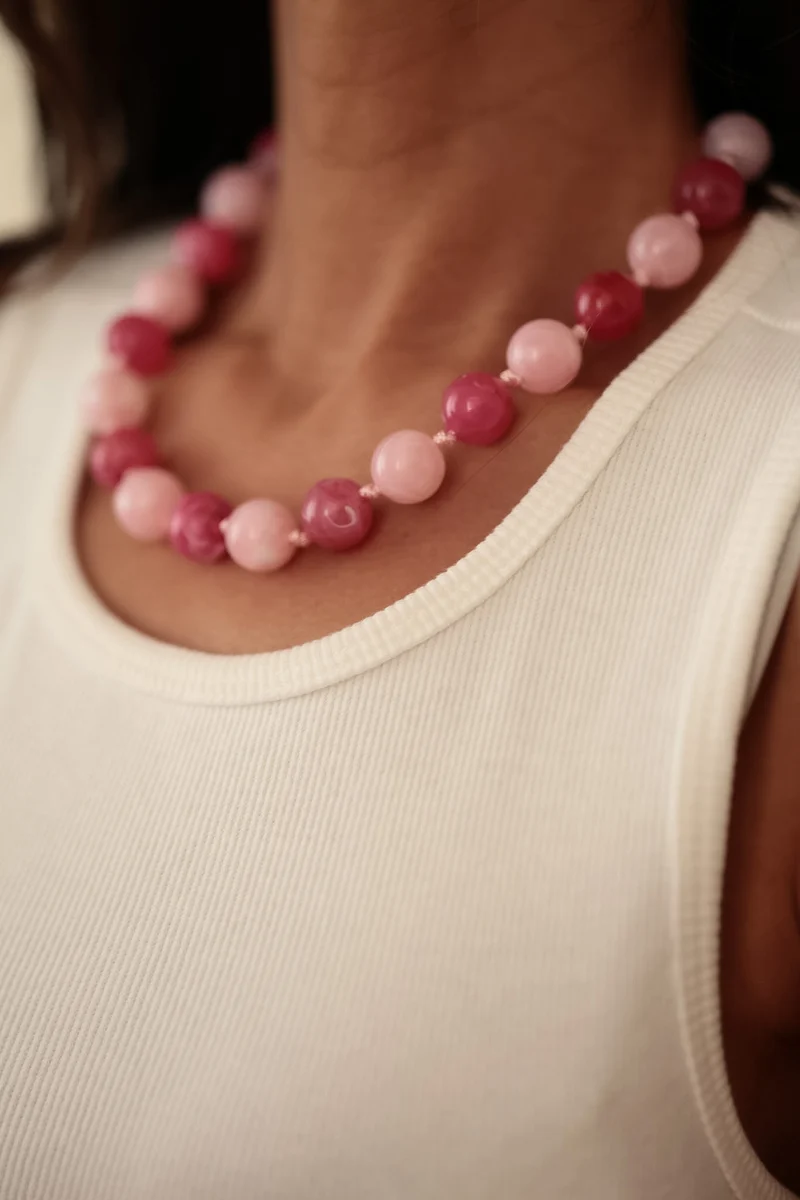 Collier Oléa rose