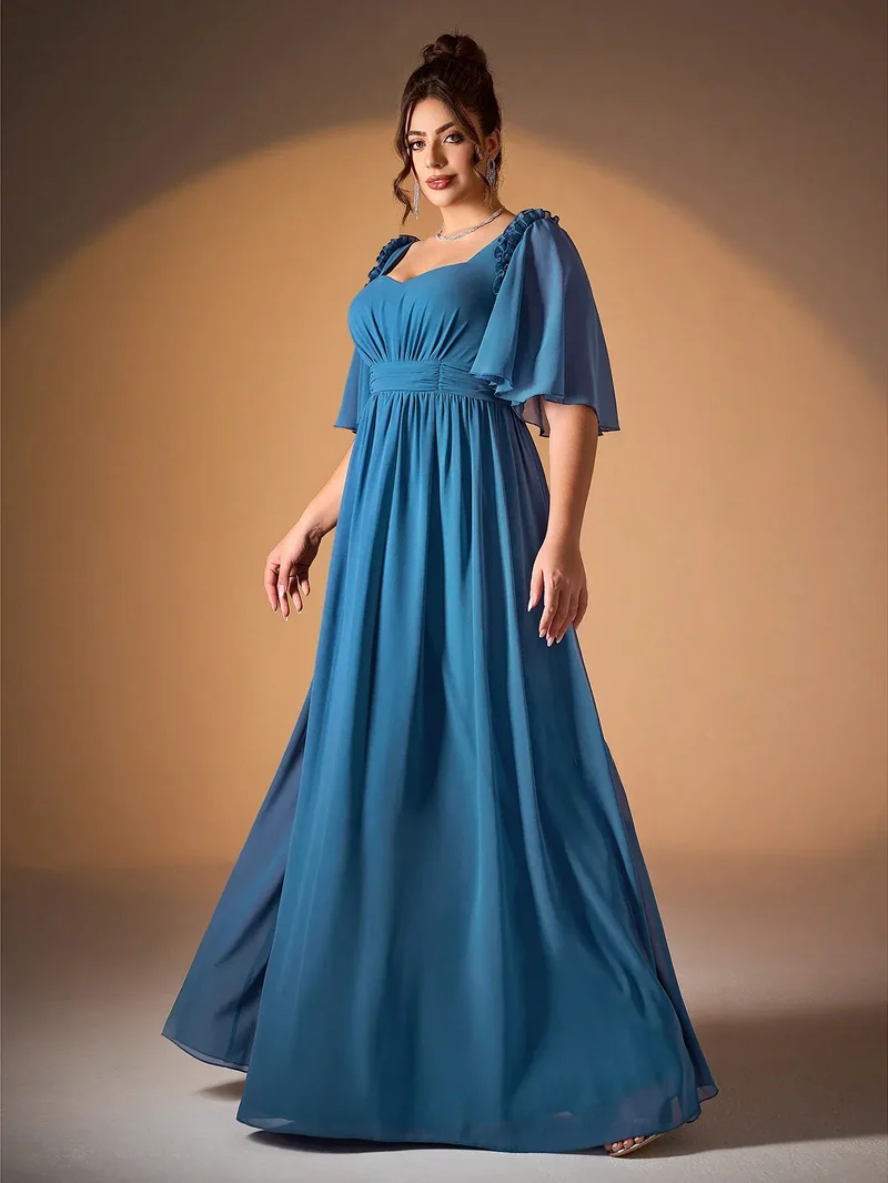 Robe demoiselle d'honneur bleue grande taille