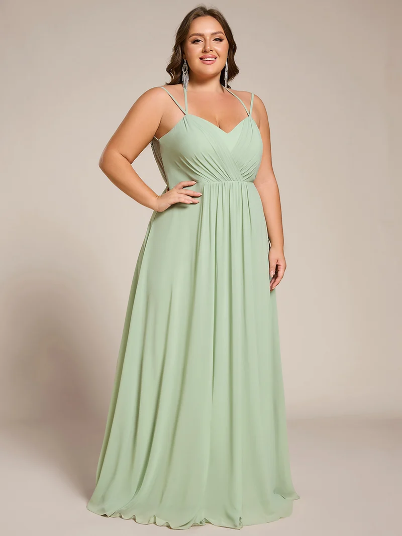 ever RUBY|Robe de soirée en mousseline et dentelle dos nu bretelles fines