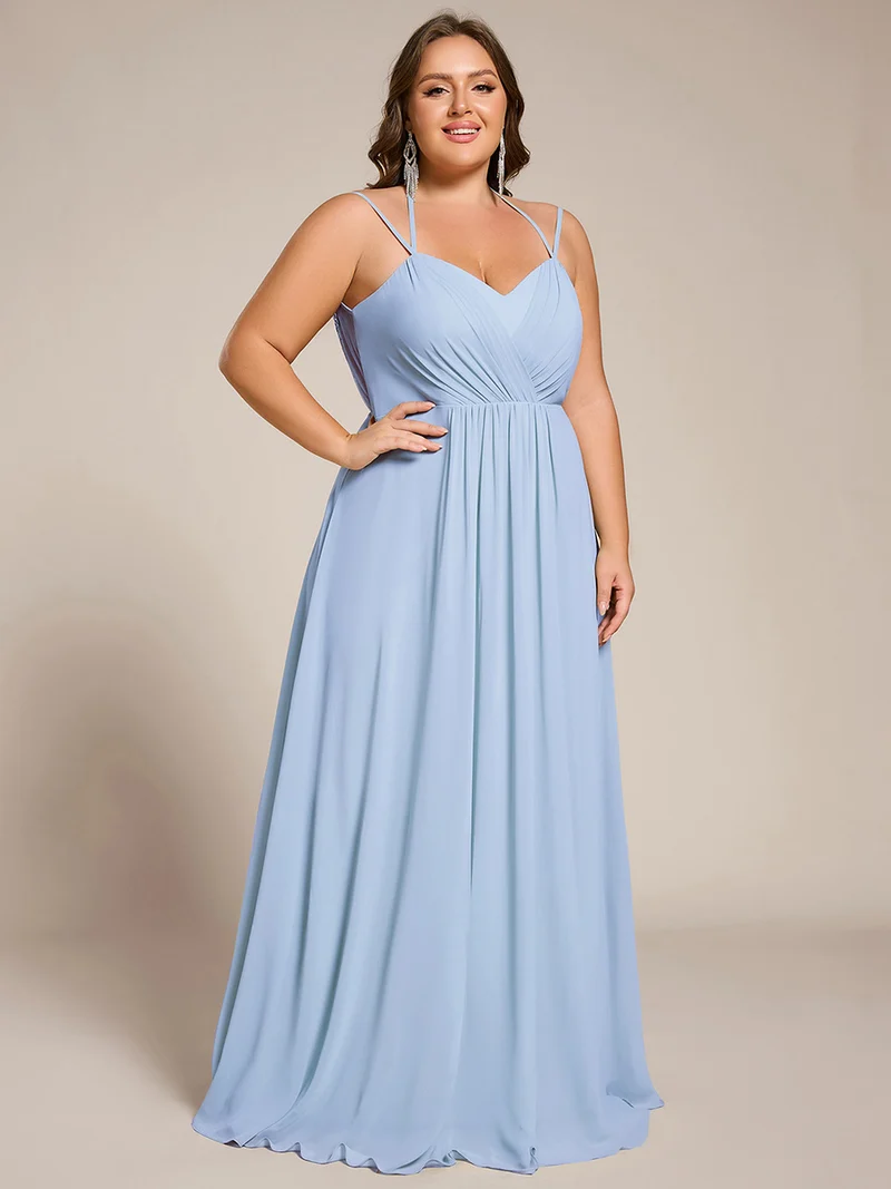 ever RUBY|Robe de soirée en mousseline et dentelle dos nu bretelles fines
