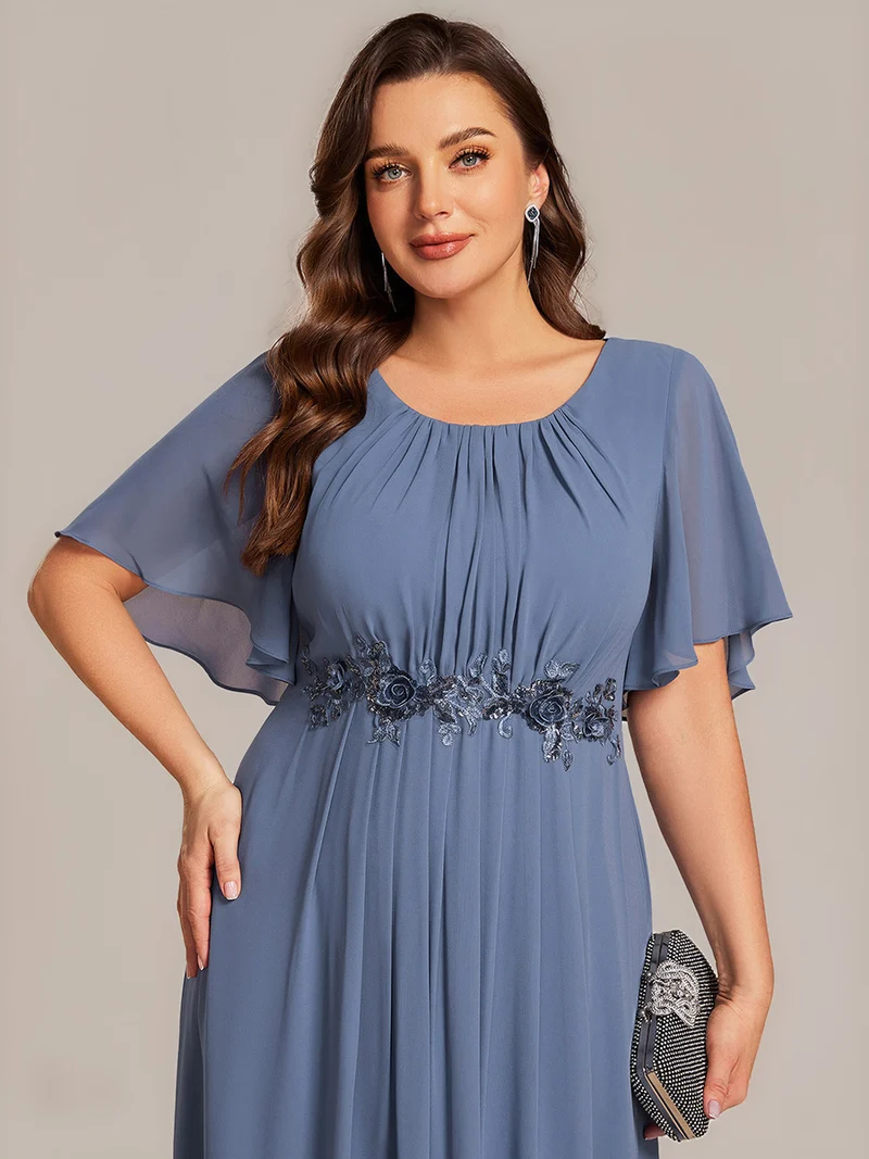 ever PORTIA|Robe dinvite de mariage trapèze à manches courtes avec appliqués plissés