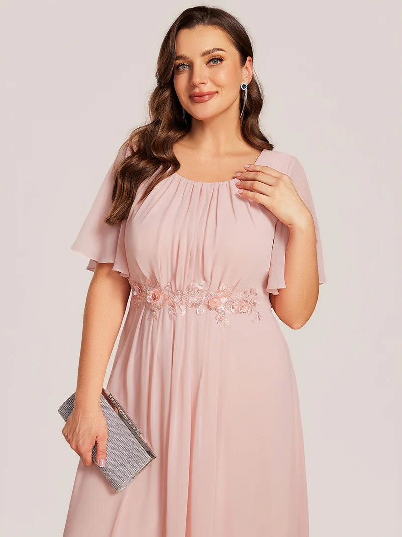 ever PORTIA|Robe dinvite de mariage trapèze à manches courtes avec appliqués plissés