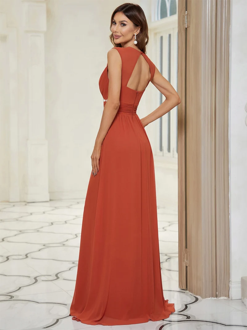 ever ZELINA|Robe de soirée élégante dos nu sans manches