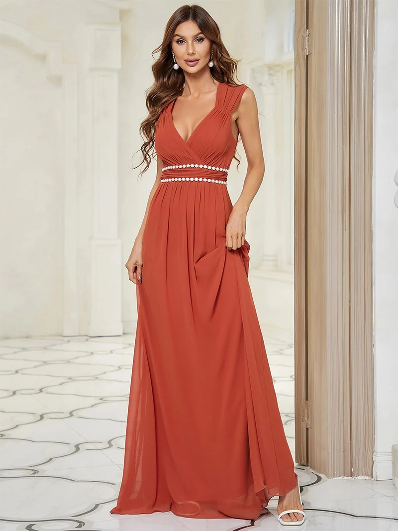 ever ZELINA|Robe de soirée élégante dos nu sans manches