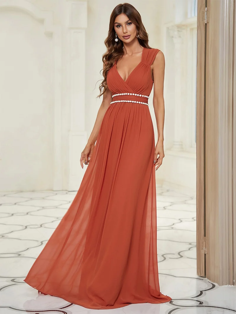 ever ZELINA|Robe de soirée élégante dos nu sans manches