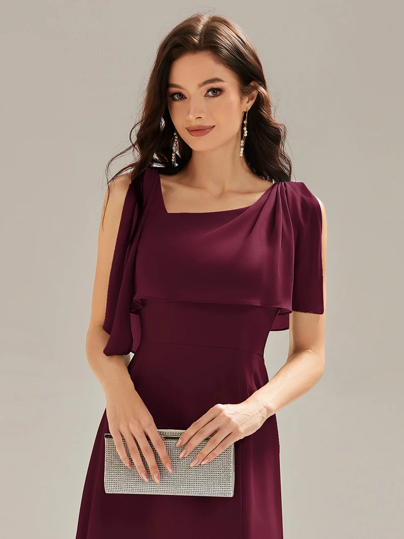 ever SABRINA|Robe de soirée longue à décolleté halter sans manches et fente haute