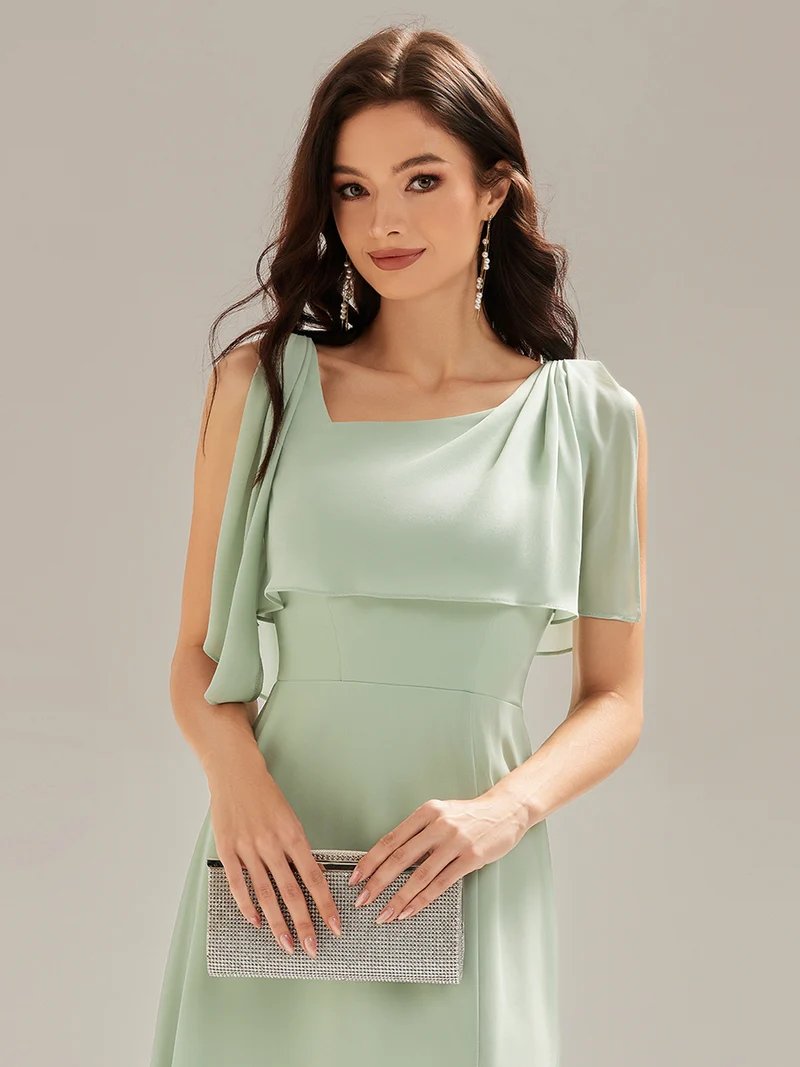 ever SABRINA|Robe de soirée longue à décolleté halter sans manches et fente haute