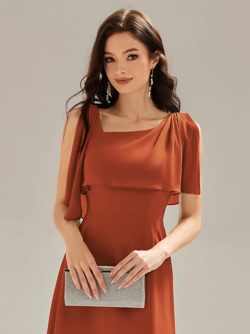ever SABRINA|Robe de soirée longue à décolleté halter sans manches et fente haute
