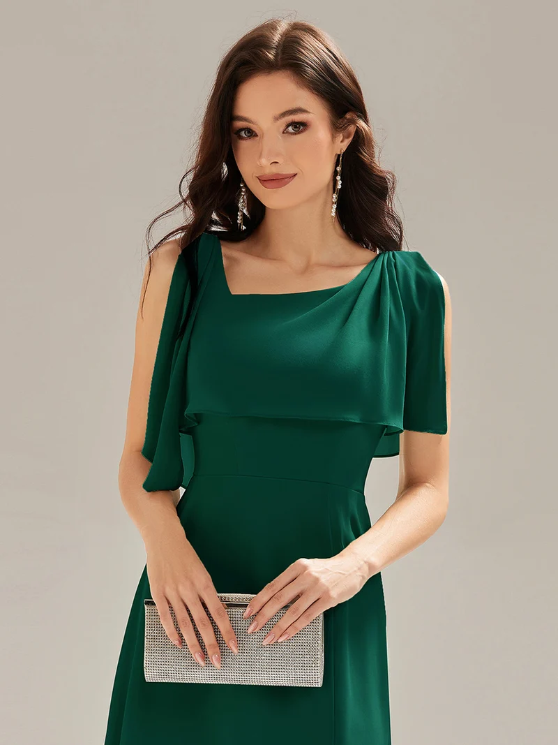 ever SABRINA|Robe de soirée longue à décolleté halter sans manches et fente haute