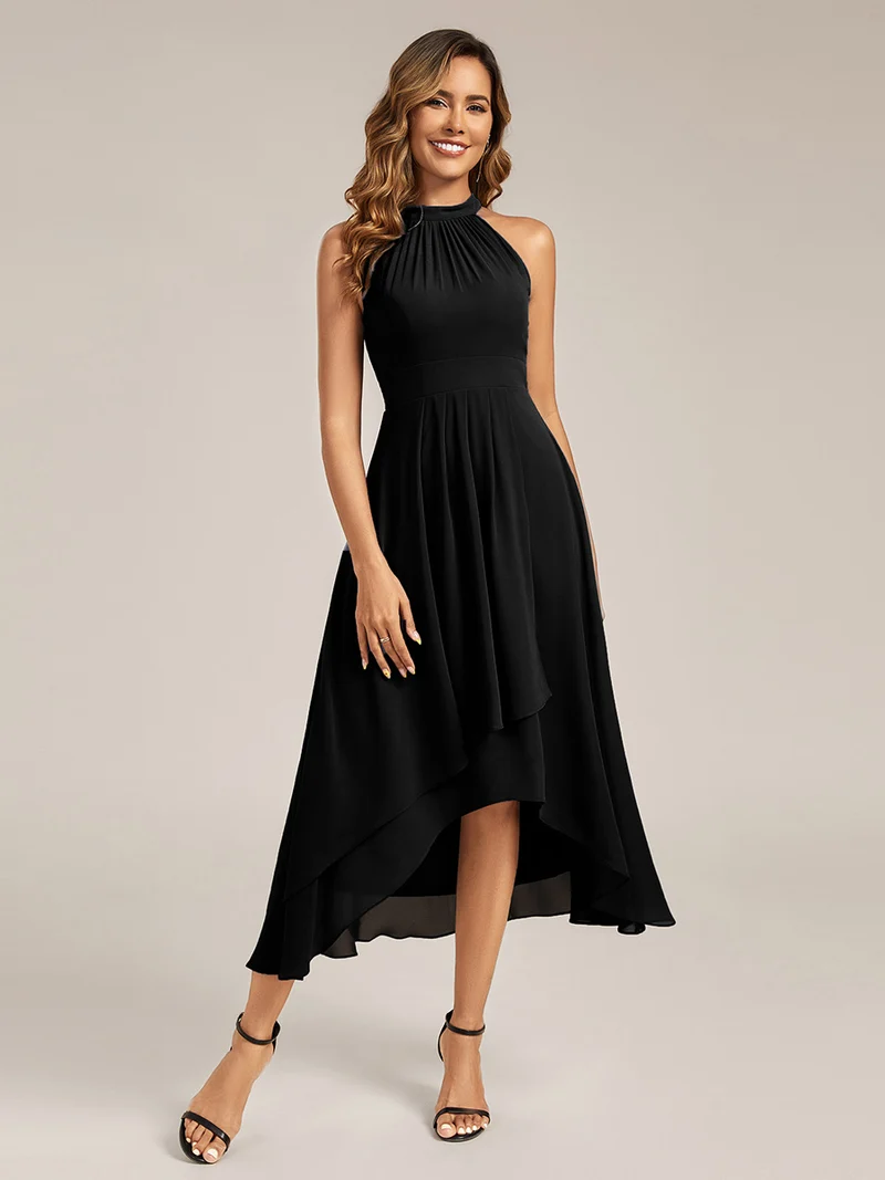 ever JAMIE|Robe de mariée trapèze sans manches en mousseline plissée