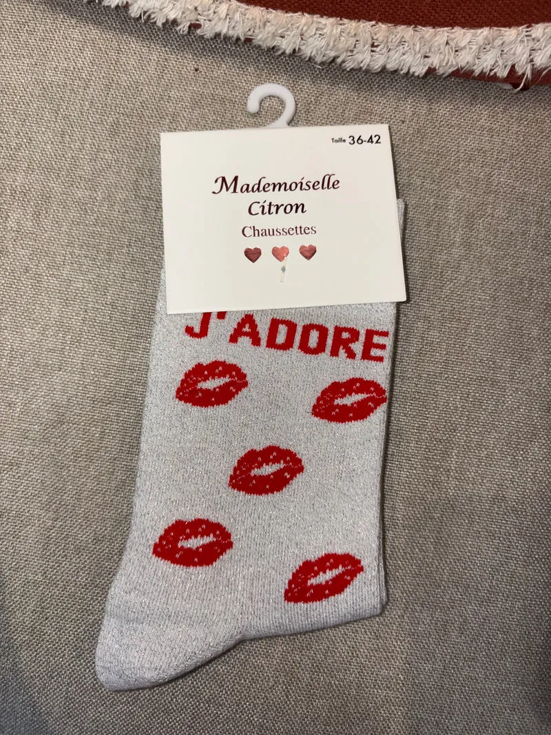 Chaussettes « J’adore »