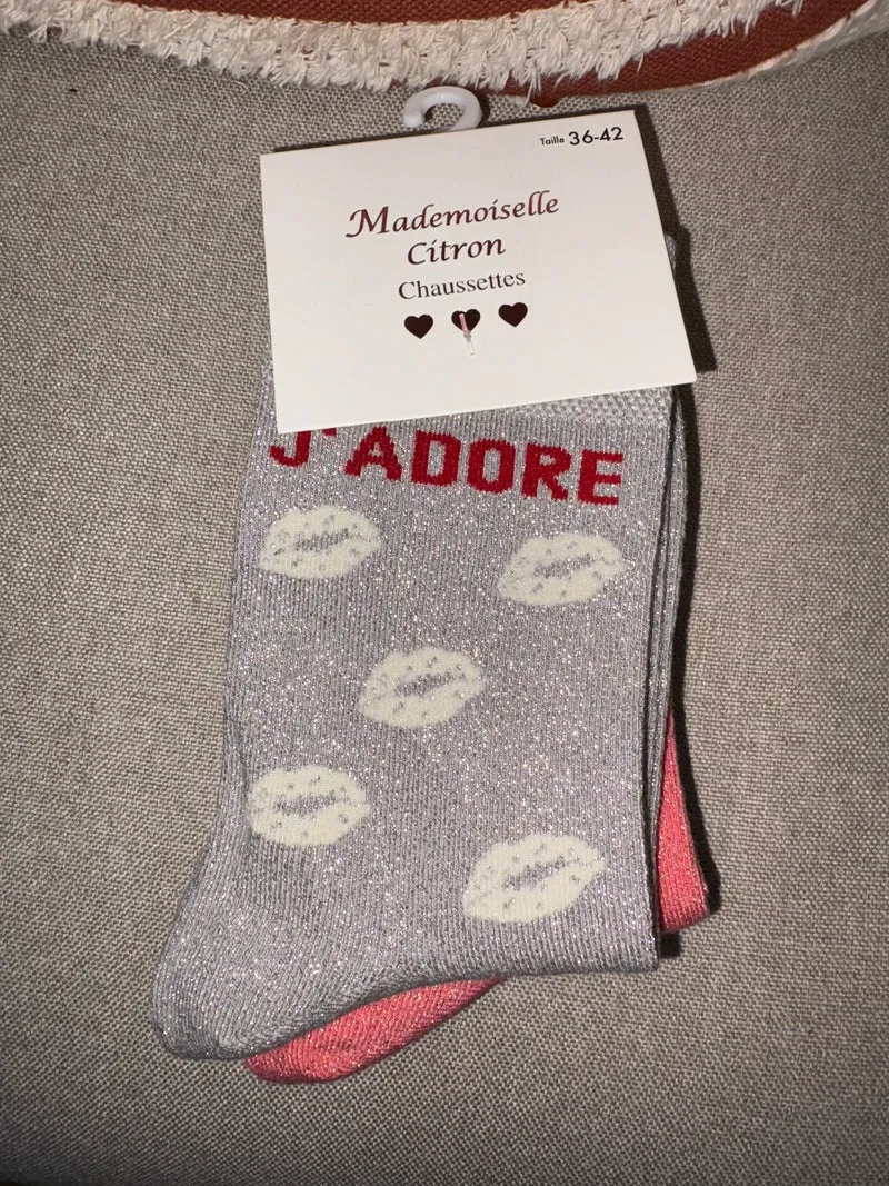 Chaussettes « J’adore »