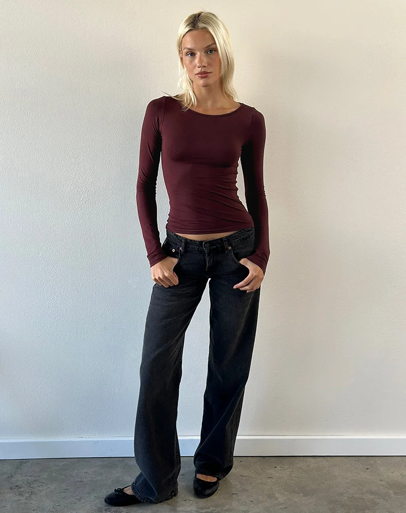 Haut Mazone, couleur prune foncé