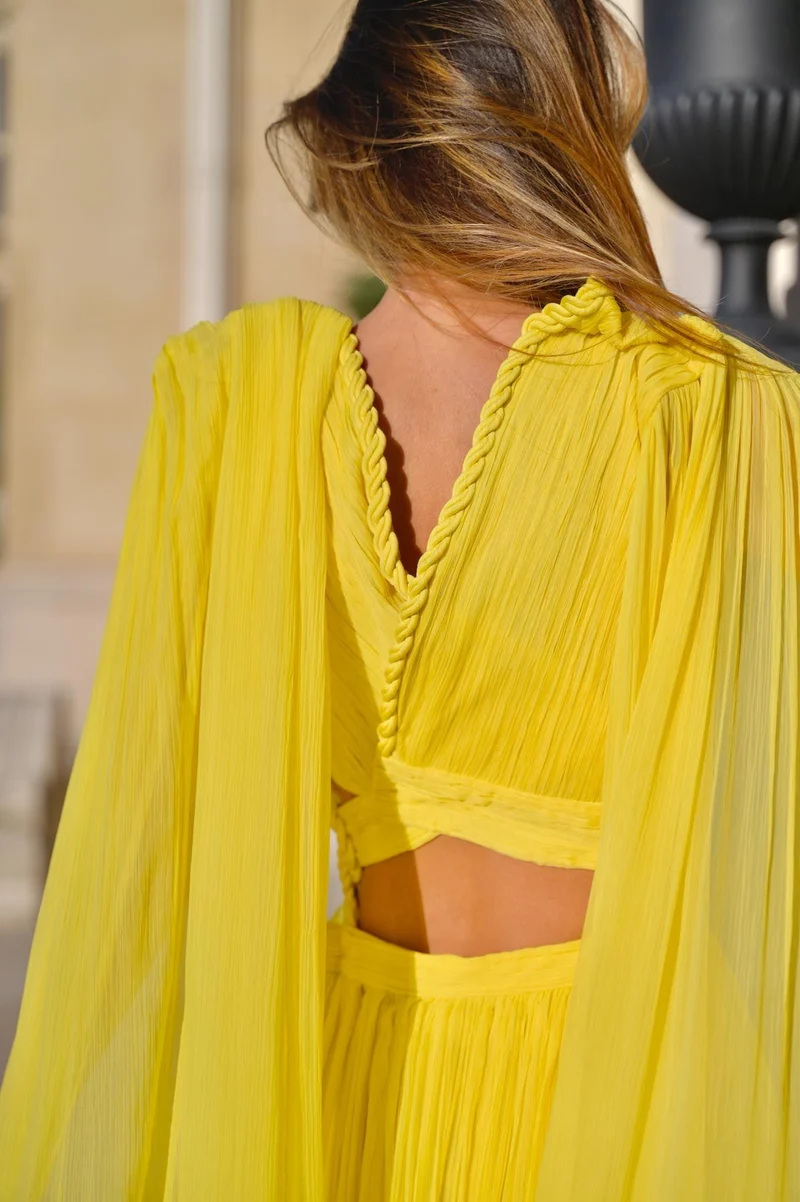Vente Robe Tulum jaune