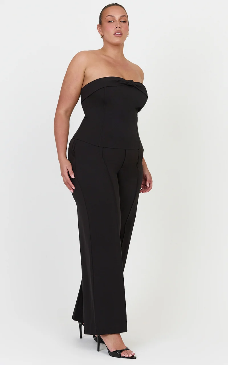 Rosalind Pants - Wide Leg Tailored Pants in Black