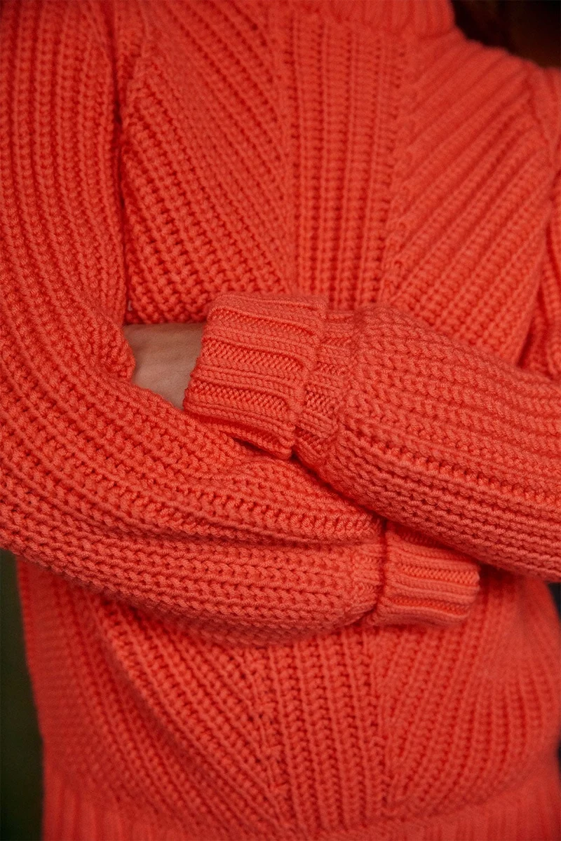Pull Envoutant en laine Orange Jupiter